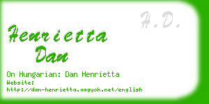 henrietta dan business card